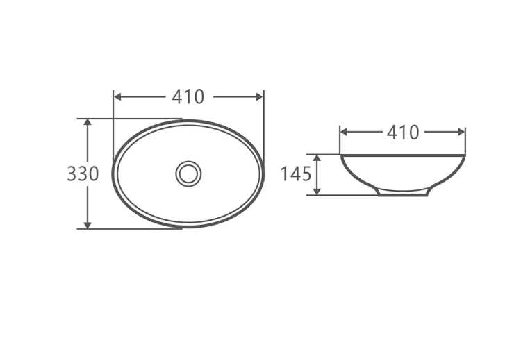 FRESSA Умивальник накладний без отвору під змішувач 41x33x14,5, matt brown stone image 3