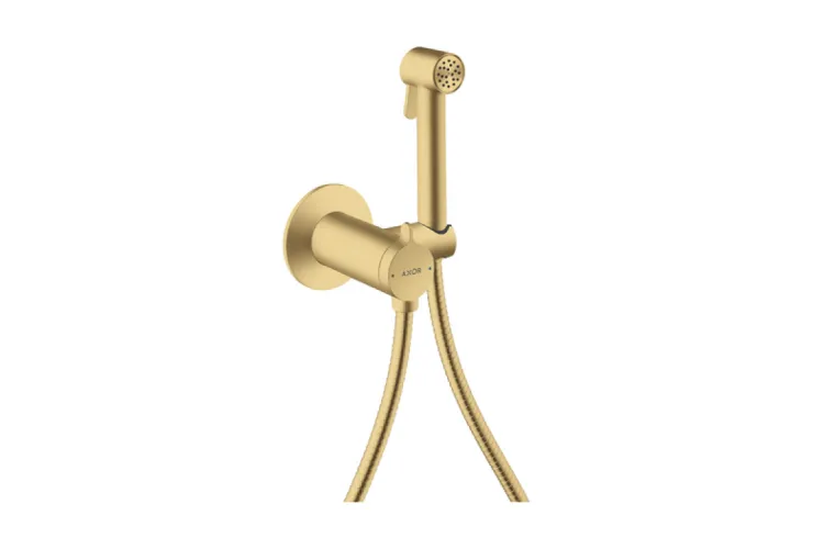 Комплект гігієнічного душу AXOR S на змішану воду, Brushed Gold Optic (29242250) зображення 1