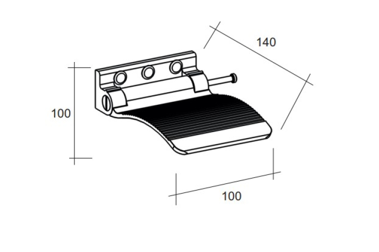 Підставка для ніг з гачком  "GLASS steel" зображення 2