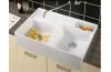 DOUBLE-BOWL SINK Кухонна мийка з двома чашами 89,5x63x22 без отвору 632391R1 White alpine glossy CeramicPlus зображення 6