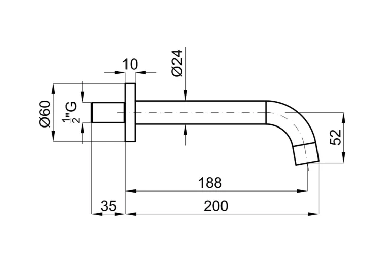 ROUND, Вилив на ванну, brushed titanium (100299187) зображення 2