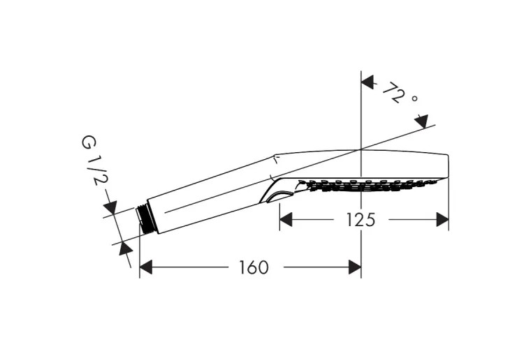 Ручний душ Axor 120 3jet, Polished Black Chrome 26050330 image 2