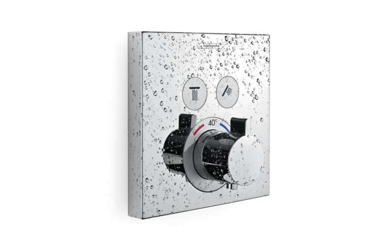 Купити Термостат прихованого монтажу ShowerSelect на 2 клавіші Matt White (15763700) фото №3