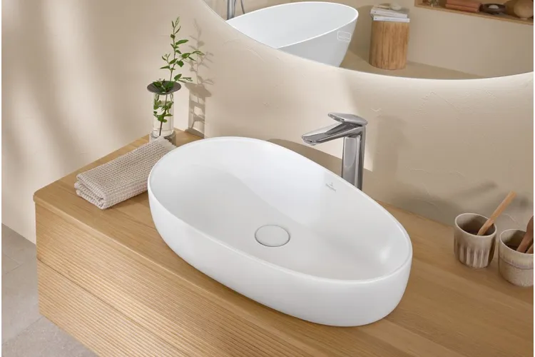 ANTAO Умивальник на стільницю 65x40 см, Stone White CeramicPlus (4A7465RW) зображення 4