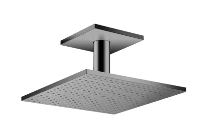 Верхній душ Axor 300х300 1jet P з тримачем зі стелі, Polished Black Chrome (35316330)
