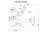 Сифон для умивальника HC4PF-32WM трубний б/зливу 1 1/4″x32мм з підключенням до пральної або посудудомийної машини, білий зображення 2