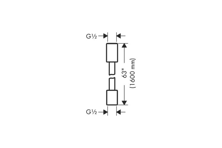 Шланг для душу AXOR Textile 1,6 м. cylindrical nut Chrome 28261000 image 2