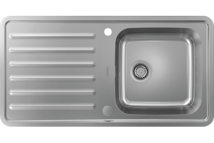 Кухонна мийка S4113-F400 на стільницю 975х505 з сифоном automatic (43338800) Stainless Steel