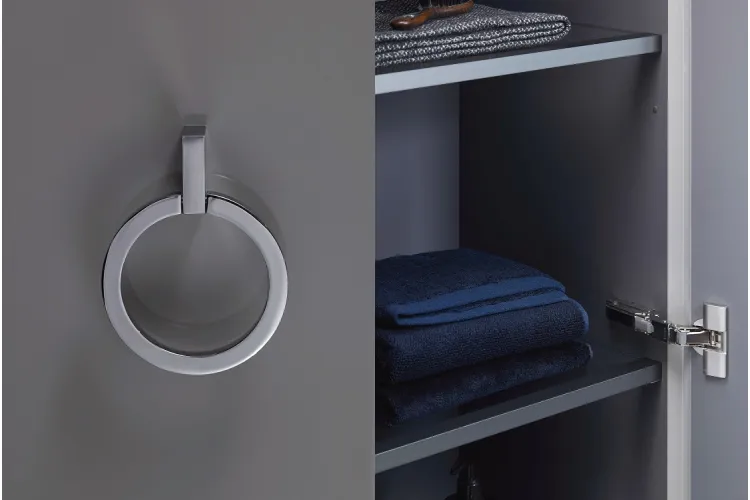 WHITE TULIP Шафа для ванної права 40х88 см White High Gloss Lacquer, ручка хром (WT1323R8585)  зображення 4