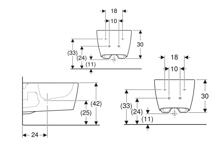 Біде підвісне ONE, з покриттям KeraTect (500.690.01.1) зображення 2