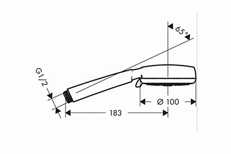 Ручний душ Crometta 100 Vario EcoSmart 9л/хв, білий/хром (26827400) зображення 3