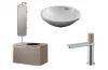 Pack FORMA Almond, Комплект меблів для ванної кімнати + змішувач chrome+almond (100317356) зображення 1
