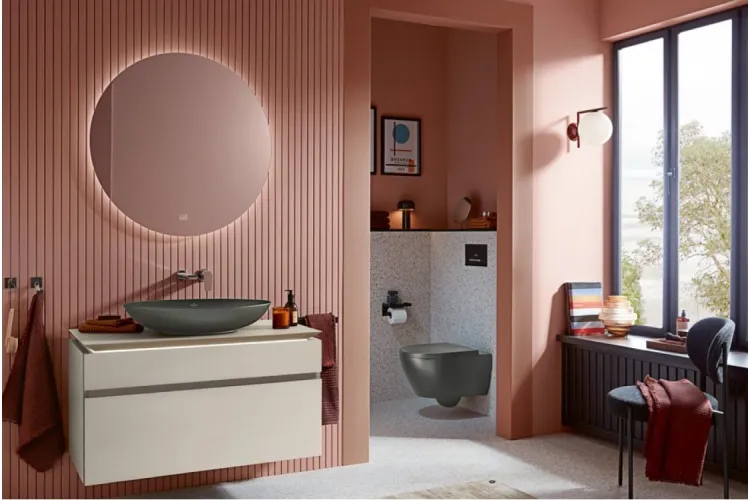 Кнопка змиву VICONNECT 300S пластик чорний матовий / клавіша хромована матова  (922169AN) image 2