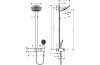 Душова система Pulsify S Showerpipe 260 2jet 400, Matt Black (24240670) зображення 2