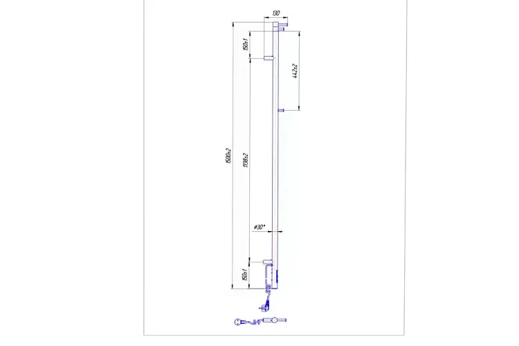 Рушникосушка РЕЙ-I 1500х30/130 TR зображення 4