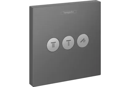 Перемикач ShowerSelect на 3 клавіші Brushed Black Chrome (15764340)