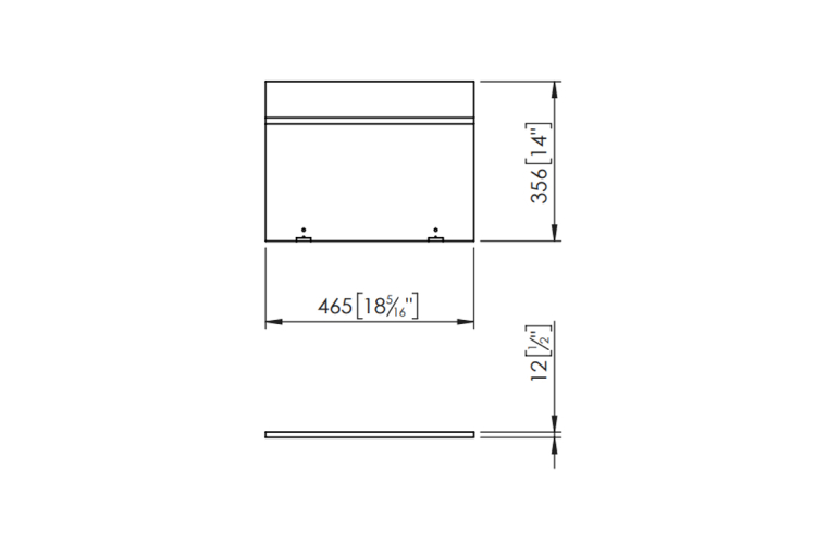 Поличка для драбини K ESTANTE 4 TOALLERO 46x35· 1.2h: матеріал KRION, біла (100142263) image 3