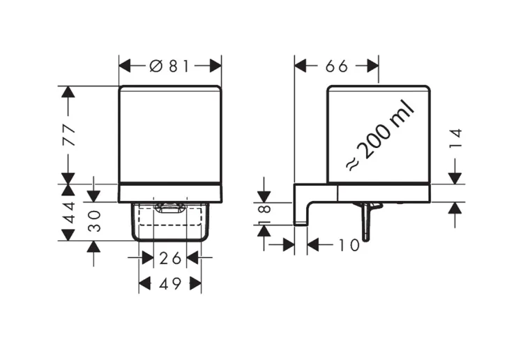AddStoris S Дозатор підвісний для рідкого мила, Matt White/скло (41765700) image 2