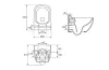 Унітаз підвісний 741 CASPIA Clean on + сидіння Slim дюропластове, повільнопадаюче легкознімне  зображення 6