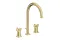 Змішувач Axor Archivio 190 Cross для умивальника на 3 отвори, Brushed Brass (34027950)