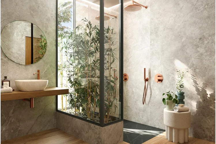 ROUND, Зовнішня частина вбудованого змішувача ванни/душу, brushed copper (100345126)  image 3