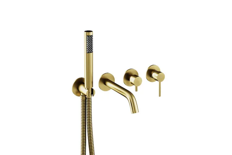 Змішувач до ванни на 4 отвори VEO золото брашоване image 1