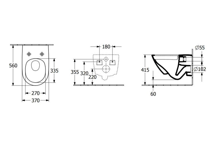 ANTAO Унітаз підвісний безобідковий TwistFlush 37х56 см Stone White (4674T0RW) CeramicPlus зображення 7