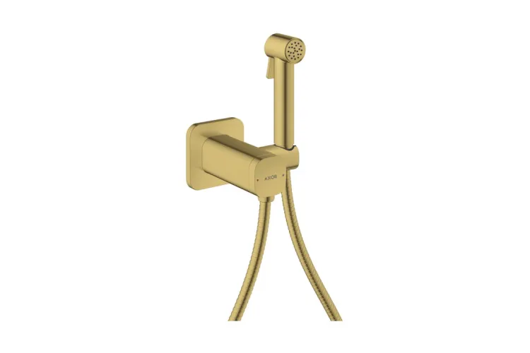 Комплект гігієнічного душу AXOR E на змішану воду, Polished Gold Optic (29243990) зображення 1