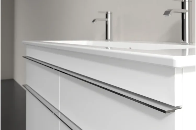 VENTICELLO Шафа під умивальник 115.3х59х50.2 Glossy White, ручки хром (A92901DH) зображення 5