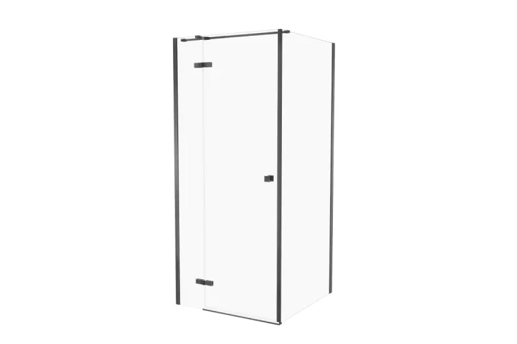 Душова кабіна прям.KALIBRA BLACK 100x80x195 скло clear ACTIVE SHIELD 6мм image 1