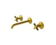 LIGNAGE CROSS, Змішувач для умивальника на 3 отвори, настінний, brushed gold (100379592)