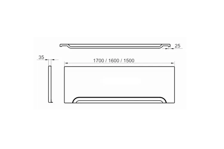 Панель для акрилової ванни U ST 160 см фронтальна XAU0000007 image 3