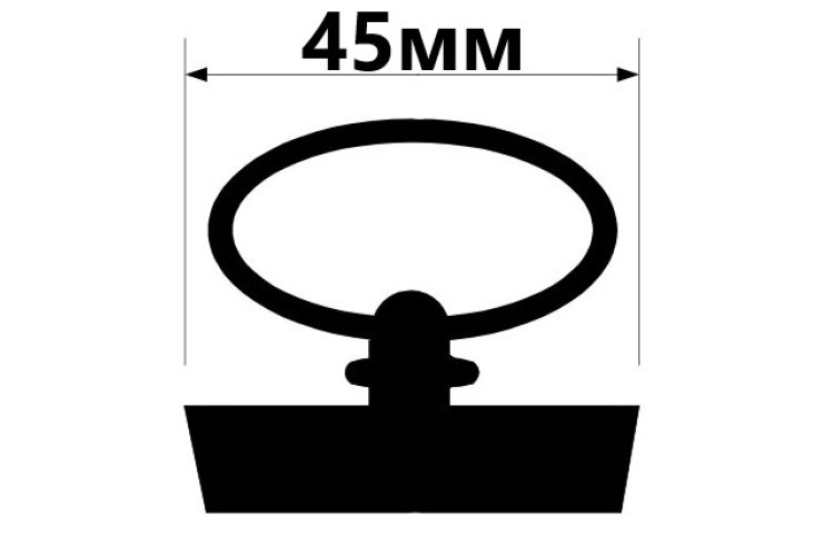 Корок для кухонної мийки з ручкою гумовий 6/4 "  45 мм HC59-45 зображення 2