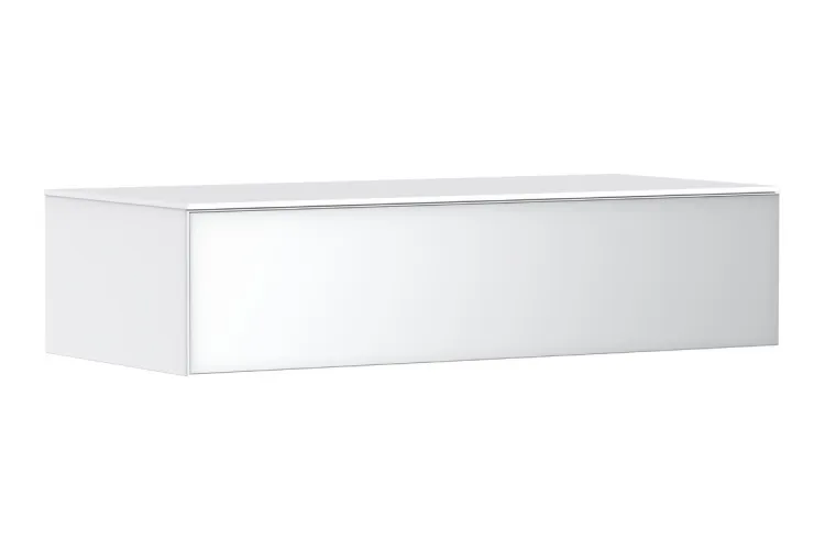 Тумба Xevolos E 1180/550 з 1 шухлядою та стільницею Matt White/Front Metallic White (54325320) зображення 1