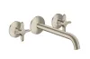 Змішувач AXOR One Cross 220 для умивальника зі стіни на 3 отвори Brushed Nickel 48140820 image 1