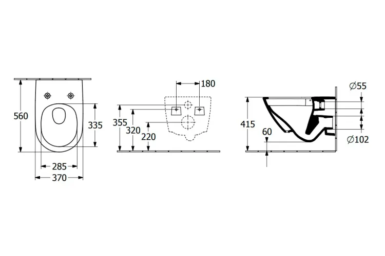 SUBWAY 3.0 Унітаз підвісний Rimless TwistFlush 56 см + сидіння 8M60S101 (4670T901) image 6