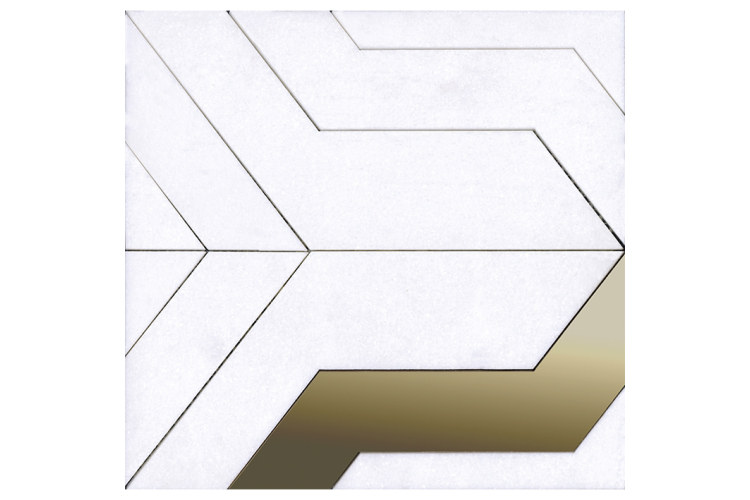 G160 FOCUS WHITE GOLD 29x28 (мозаїка) зображення 1