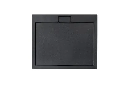 Піддон прямокутний AXIM 120х80x4.5 stone effect чорний + сифон