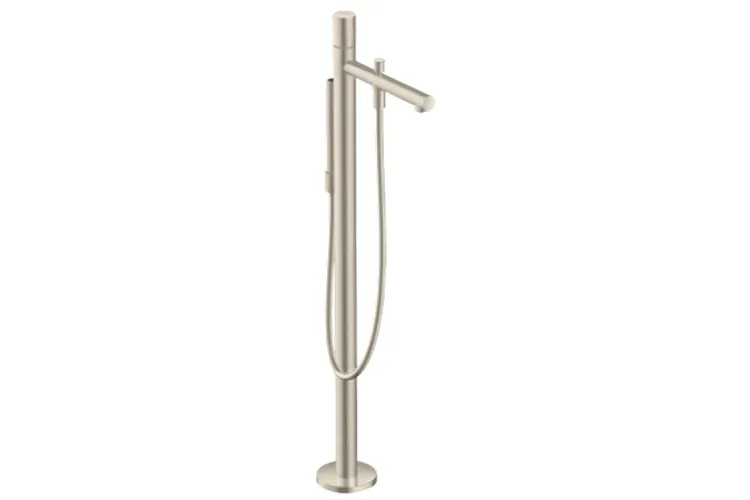 Змішувач Axor Uno для ванни підлоговий, ручка Zero, Brushed Nickel 45416820 зображення 1
