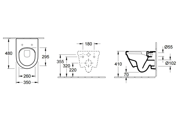 ARCHITECTURA Унітаз підвісний Rimless 48 см (4687R001) image 2