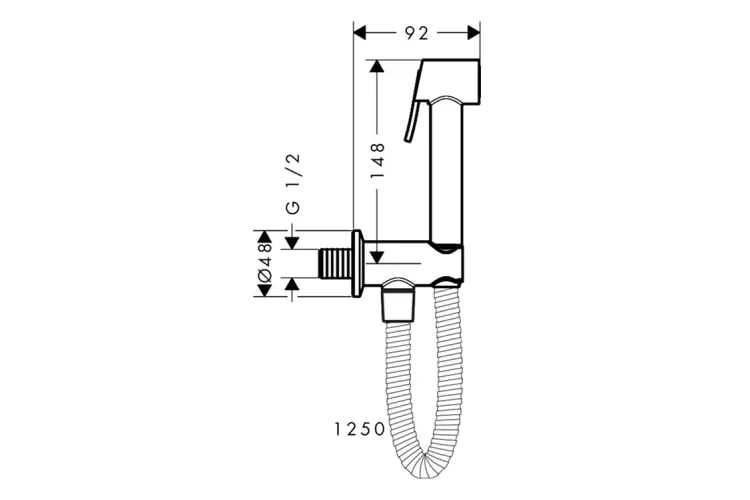 Комплект гігієнічного душу AXOR S на холодну воду, Chrome (29240000) image 2