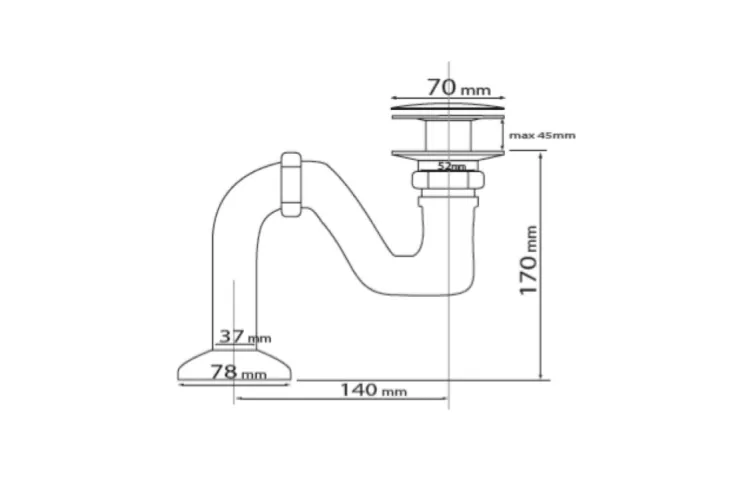 Злив клік-клак ретро до ванн AMELIA/OTYLIA/OLAYA хром зображення 2