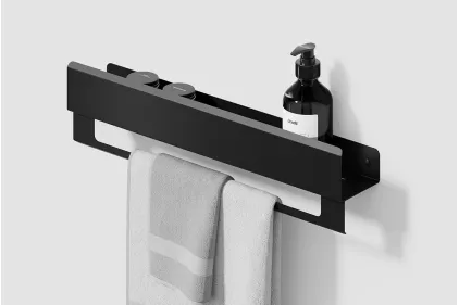 Полиця "LOFT" 500 рейлінг C, RAL9005 black mat