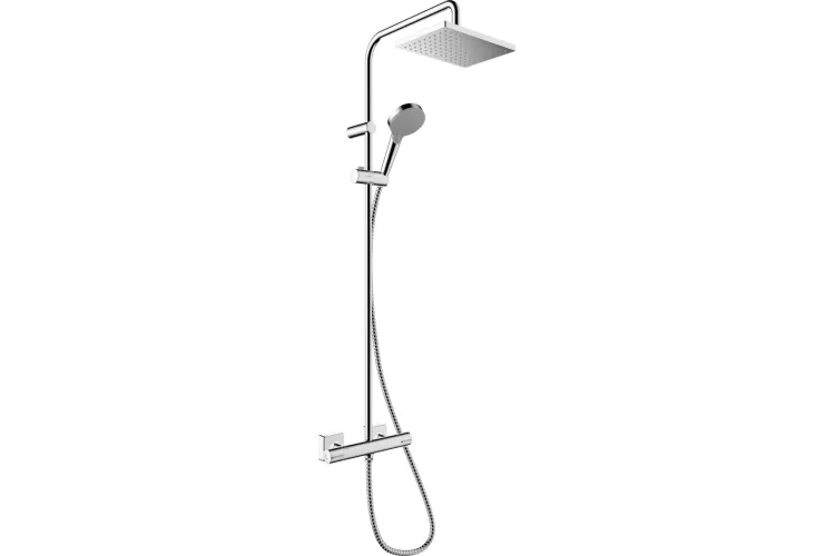 Душова система Vernis Shape Showerpipe 230 1jet EcoSmart з термостатом Chrome (26097000) image 1