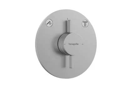 Змішувач прихованого монтажу DuoTurn S на 2 функції, Stainless Steel Optic (75418800)