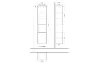SUBWAY 3.0 Пенал 40x171x34,6 см Brilliant White ручки glossy aluminium (C58900VE) image 4