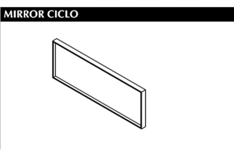 Дзеркало CICLO 90х48x4.5 рама з алюмінію (100138793) image 3