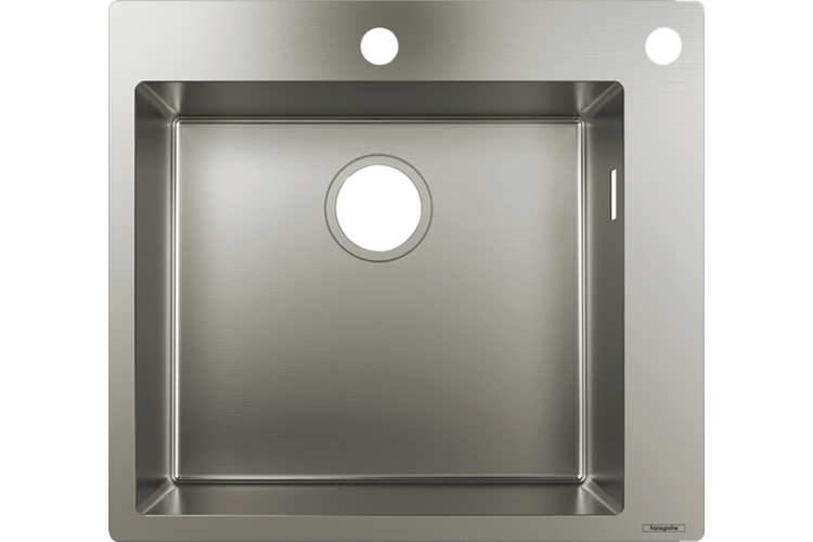 Кухонна мийка S711-F450 на стільницю 2x35d 550х500 Stainless Steel (43305800) зображення 1