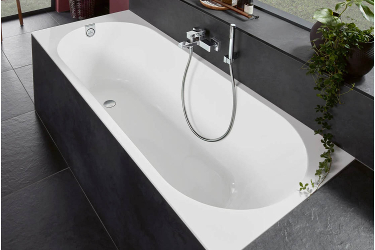 OBERON 2.0 Solo Ванна 1800x800 Stone White в комплекті з ніжками та сифоном (UBQ181OBR2DV-RW) image 3