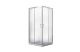 Кабіна квадратна MODERN 90x90x190 універсальна: скло прозоре, профіль хромований